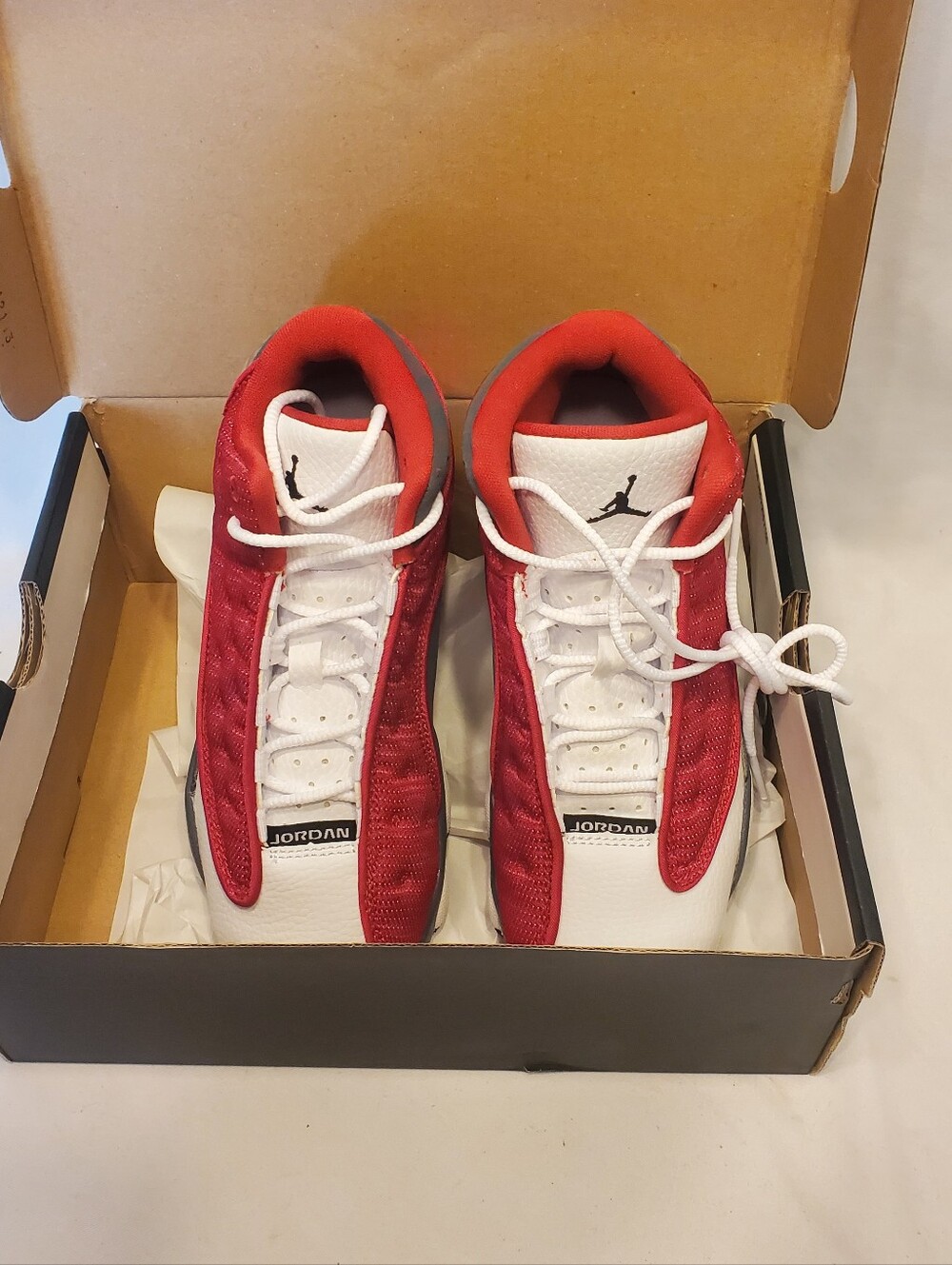 Jordan 13 Retro Gym Red/Black Flint Grey-White Sneakers, Sz 3Y 414575-600 NIB
